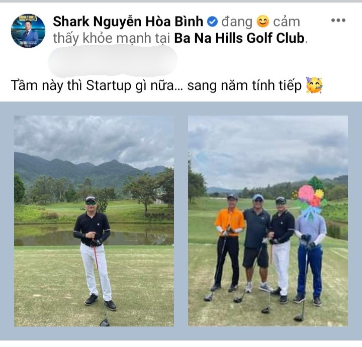 Mặc bị chửi vì bênh vực Phương Oanh, Shark Bình vui vẻ đi đánh golf giữa thời điểm hòa giải bất thành với vợ - Ảnh 2